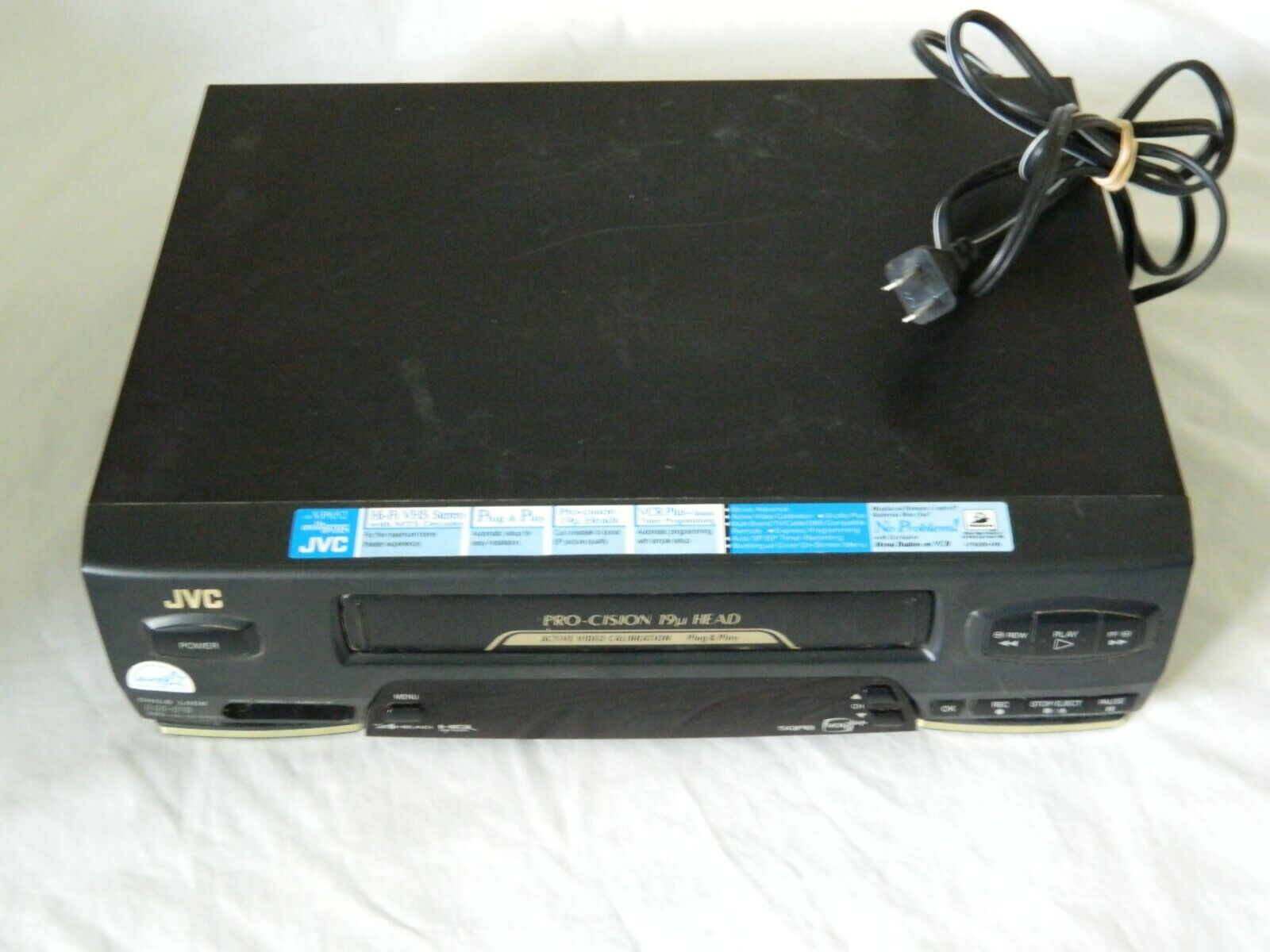 VCR JVC HRVP652U 4 Head HiFi Stereo VCR VHS Player/Recorder REPAIR OR