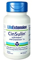 2 PACK $25 Life Extension CinSulin with InSea2 Crominex 3 blood sugar FREE SHIP image 2
