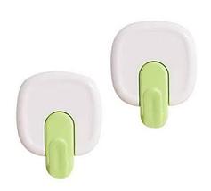 2-Pack Strong Adhesive Wall Hooks Kitchen Bathroom Bedroom Hangers, Squa... - $16.43