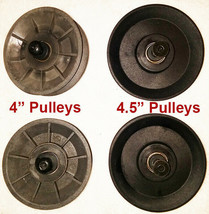TWO USED 4&quot; Pulleys + TWO USED 4.5&quot; Pulleys and Bolts for Bowflex Revolu... - $58.00