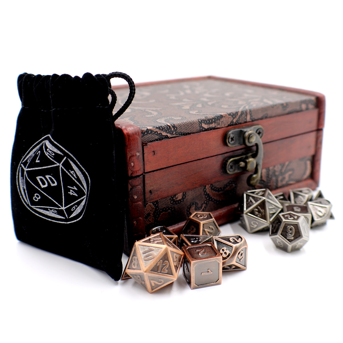 Twin DnD Dice Sets with Storage Chest for Dungeons and Dragons