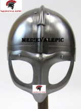 Medieval Epic Knight Steel Armour Viking Spectacle Helmet Halloween Costume