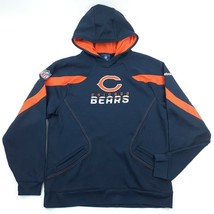 Reebok Onfield NFL Chicago Bears Hoodie Mens Medium Pullover Footbal Blue Orange - $19.99
