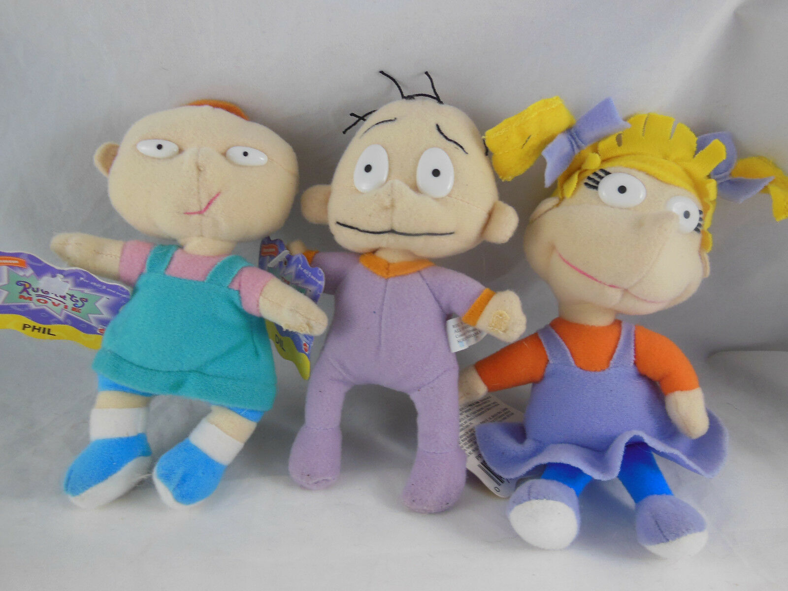 Mattel Viacom Nickelodeon Rugrats Plush Dolls set 1997 1998 Dil Phil ...