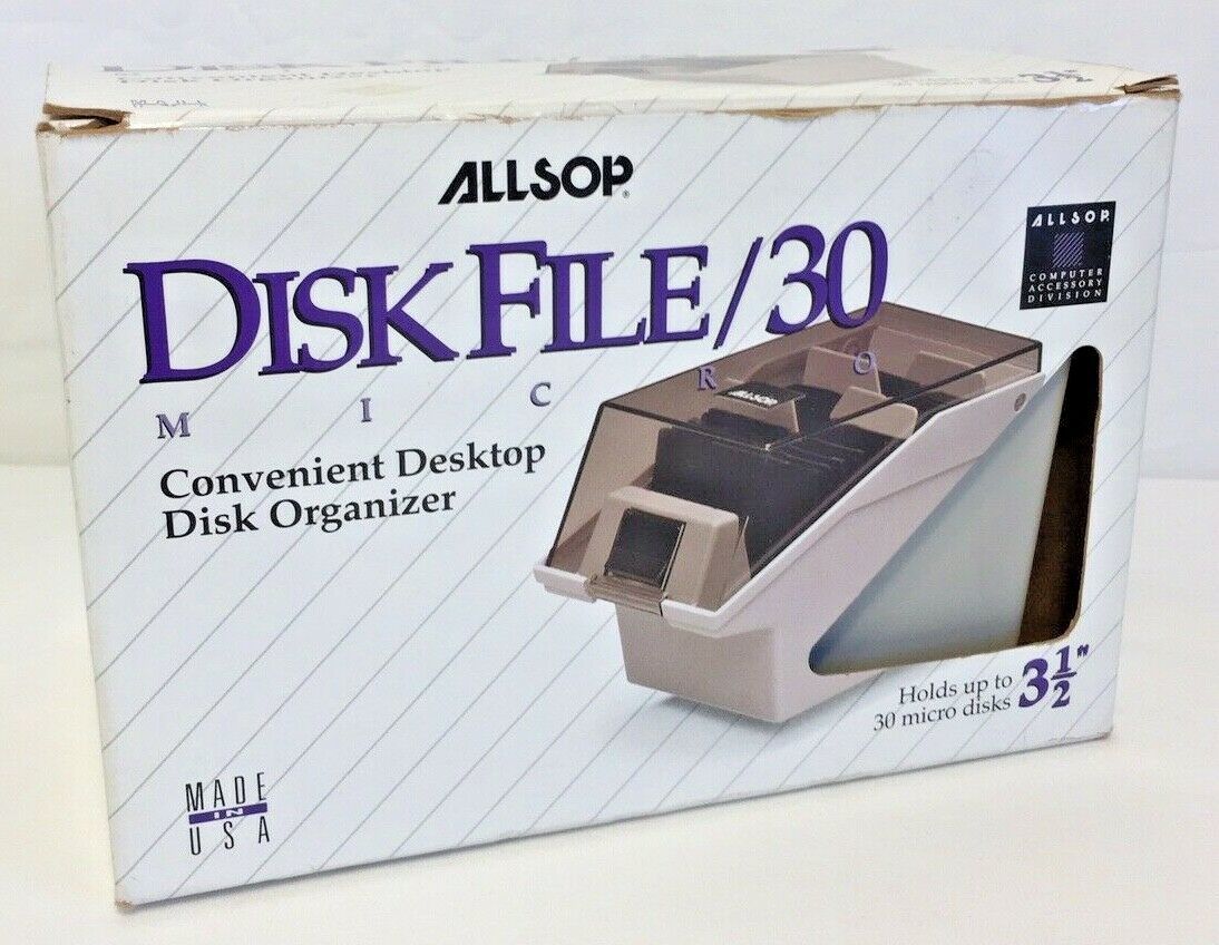 Allsop Disk File/30 3.5" Micro Floppy Disk Storage Case Organizer Holds