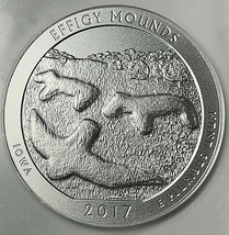 2017-P Effigy Mounds NP 5 Oz Silver ATB 25c  PCGS SP70 FIRST STRIKE - Mercanti image 2