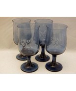 Pfaltzgraff Yorktowne pattern – 4 Beverage 12 oz. blue glass tumblers - EUC - $6.93