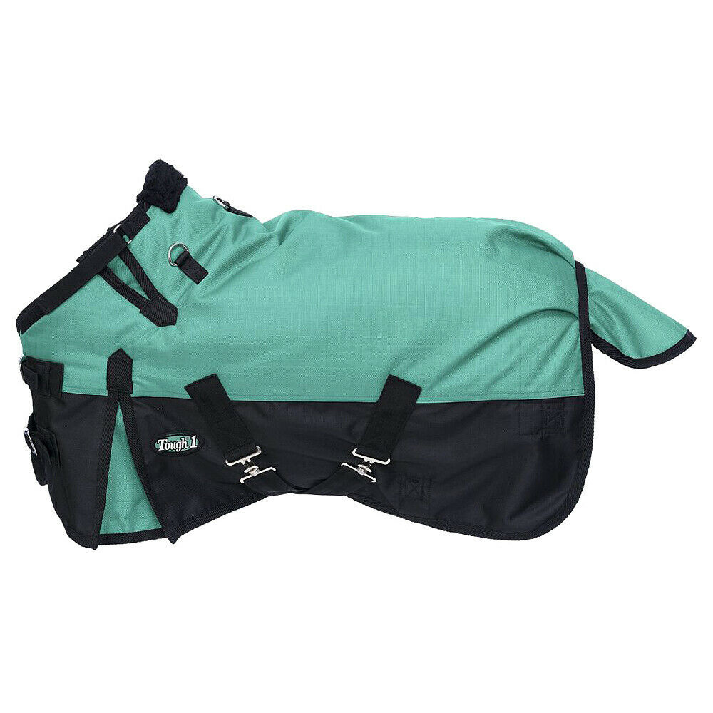 Tough 1 1200D Horse Blanket Miniature Turnout Snuggit Black Turquoise U