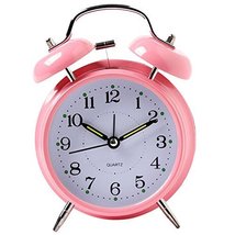 George Jimmy Simple Alarm Clock Metal Wake Up Alarm Clocks with Night-Light 3''- - $24.76