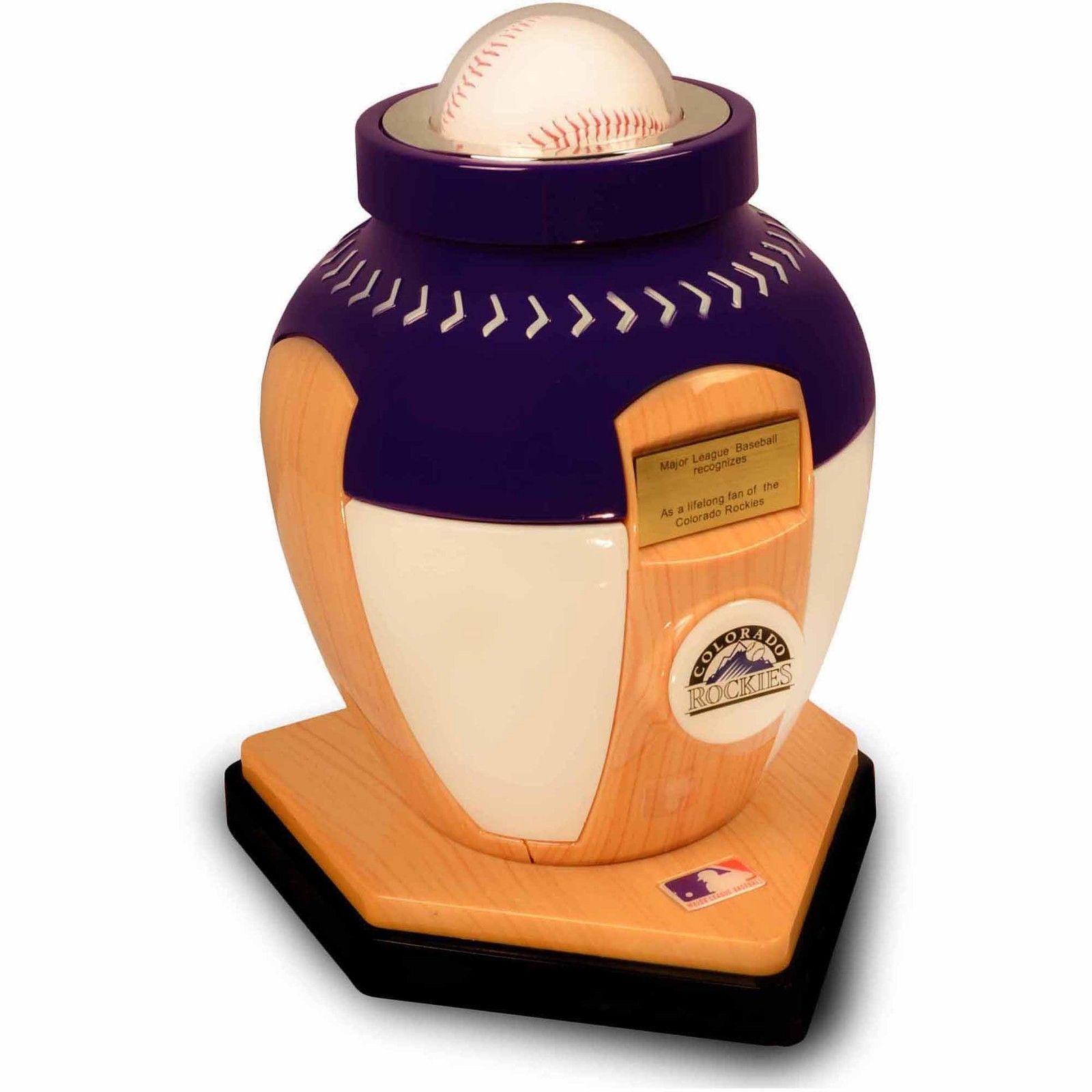 Adult Major League Baseball Colorado Rockies Funeral Cremation Urn, 275 