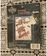 Brand New Bucilla Counted Cross Stitch Girl 5 x 7 Inch Girl Bunny Kit 33012 - $11.49