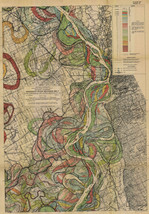 Sheet 5 - 1944 Map Mississippi River Meander Belt Alluvial Valley Harold Fisk - $13.81