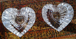 Vintage Mikasa Lead Crystal Candle Holders - “Heartfelt” Design - $12.99