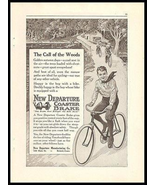 Bicycle Coaster Brake New Departure 1917 Print Ad Knicker Boy Coasts - $18.99