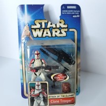 Star Wars Clone Trooper Tripod Firing Cannon Attack of The Clones Card D... - $22.76