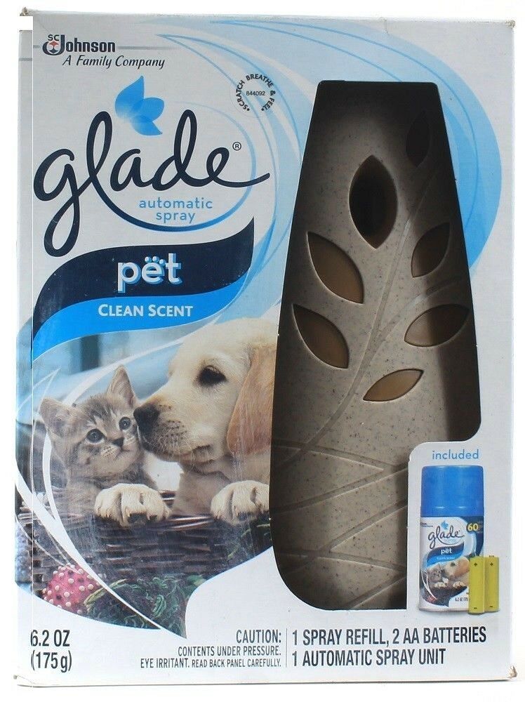 1 Glade Automatic Spray Pet Clean Scent Unit Refill 2 AA Batteries Work