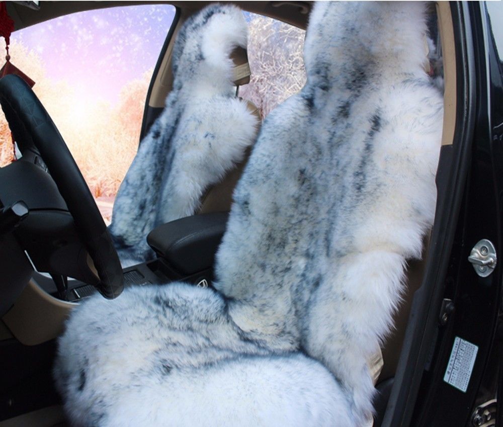 Image of 1Pcs Faux sheepskin seat cover for car seat covers universal fit