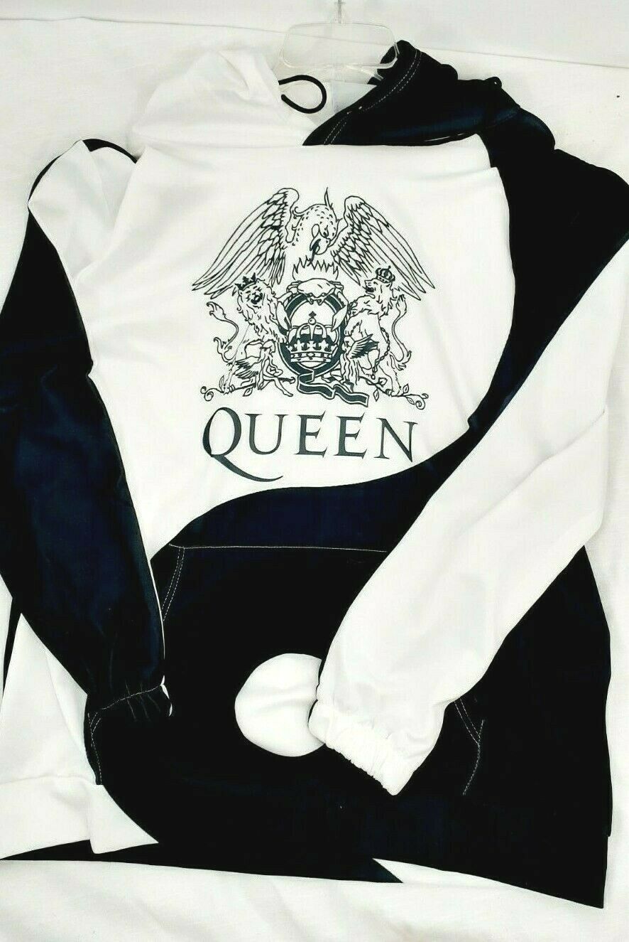 Men Women Queen Band Logo Hoodie Sweatshirt Sweater Pullover -Yin Yang NEW!