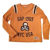 GAP Boys Long Sleeve Shirt with NYC Skull 1969 Casual Yellow Size XS 4/5 - $5.89