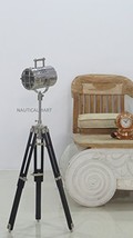 NAUTICALMART BEAUTIFUL NICKEL FINISH SILVER METAL TRIPOD TABLE LAMP