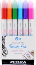 Zebra Funwari Brush Pen Set 6/Pkg-Assorted Colors. - $42.00
