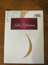 Hanes Silk Reflections Silky Sheer Control Top Pantyhose size CD Sandal Toe - $7.43