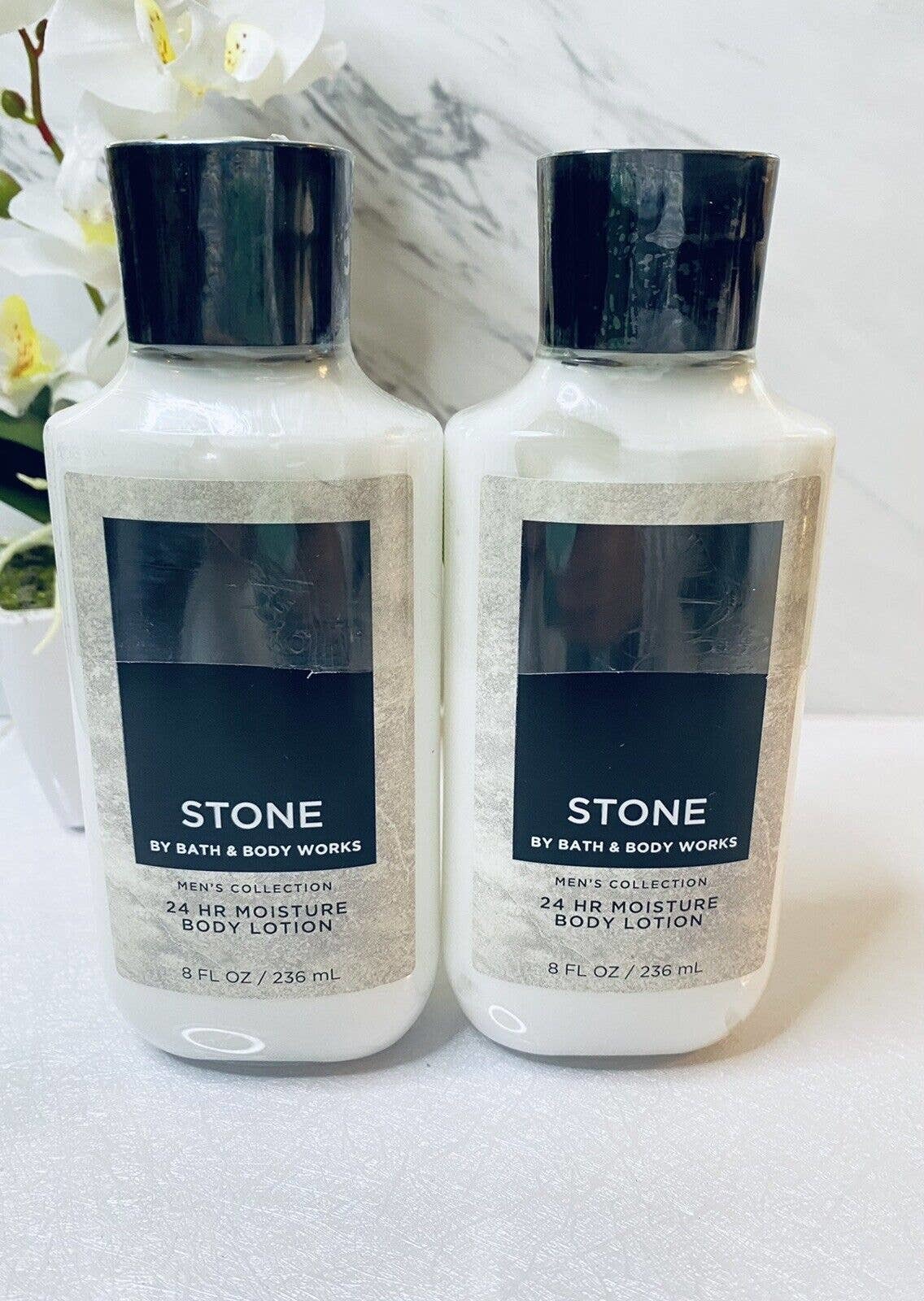 Primary image for NEW 2-Pack Men's STONE 8 oz Body Lotion Bath & Body Works 