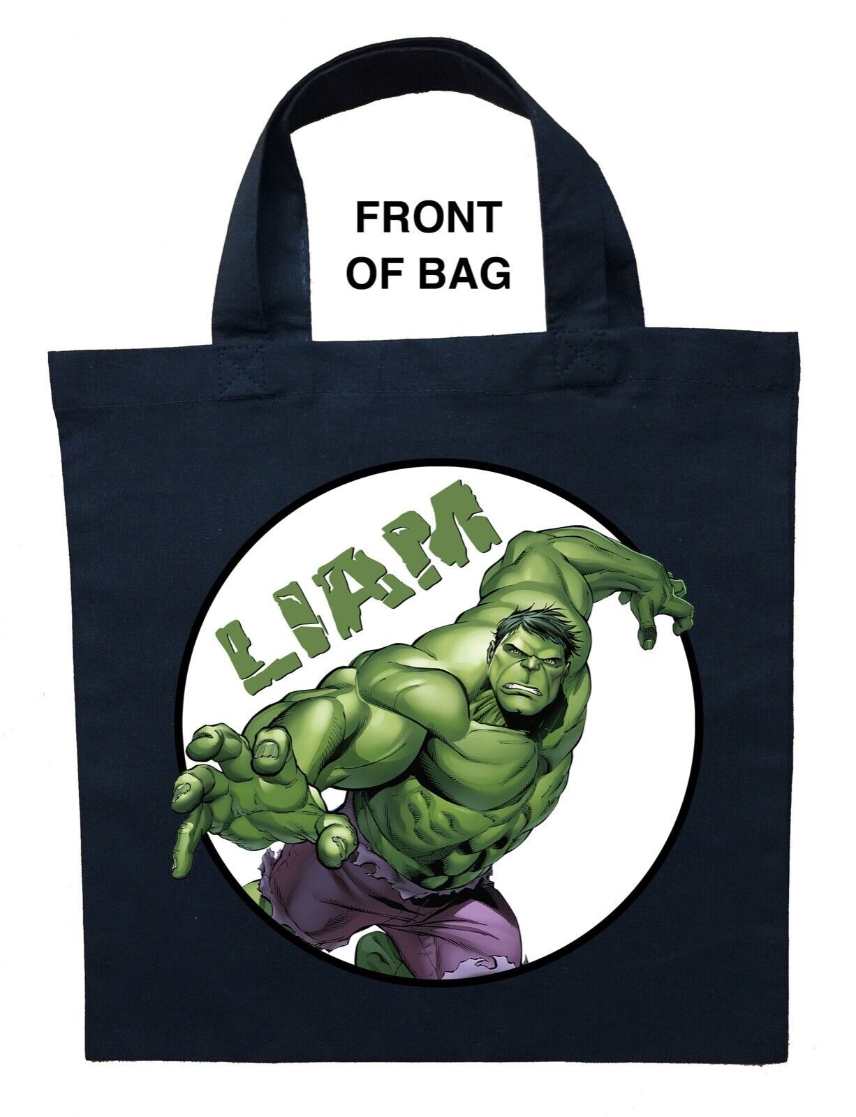 Incredible Hulk Trick or Treat Bag, Personalized Incredible Hulk Halloween Bag
