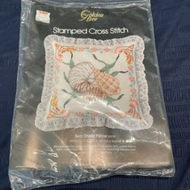 Golden Bee - Stamped Cross Stitch Kit - #20179  - Sea Shells Pillow 14&quot; ... - $25.54