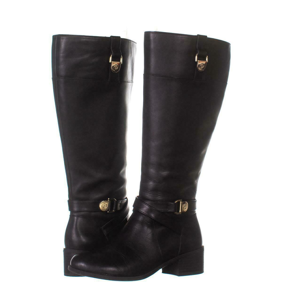 wide calf knee high heel boots