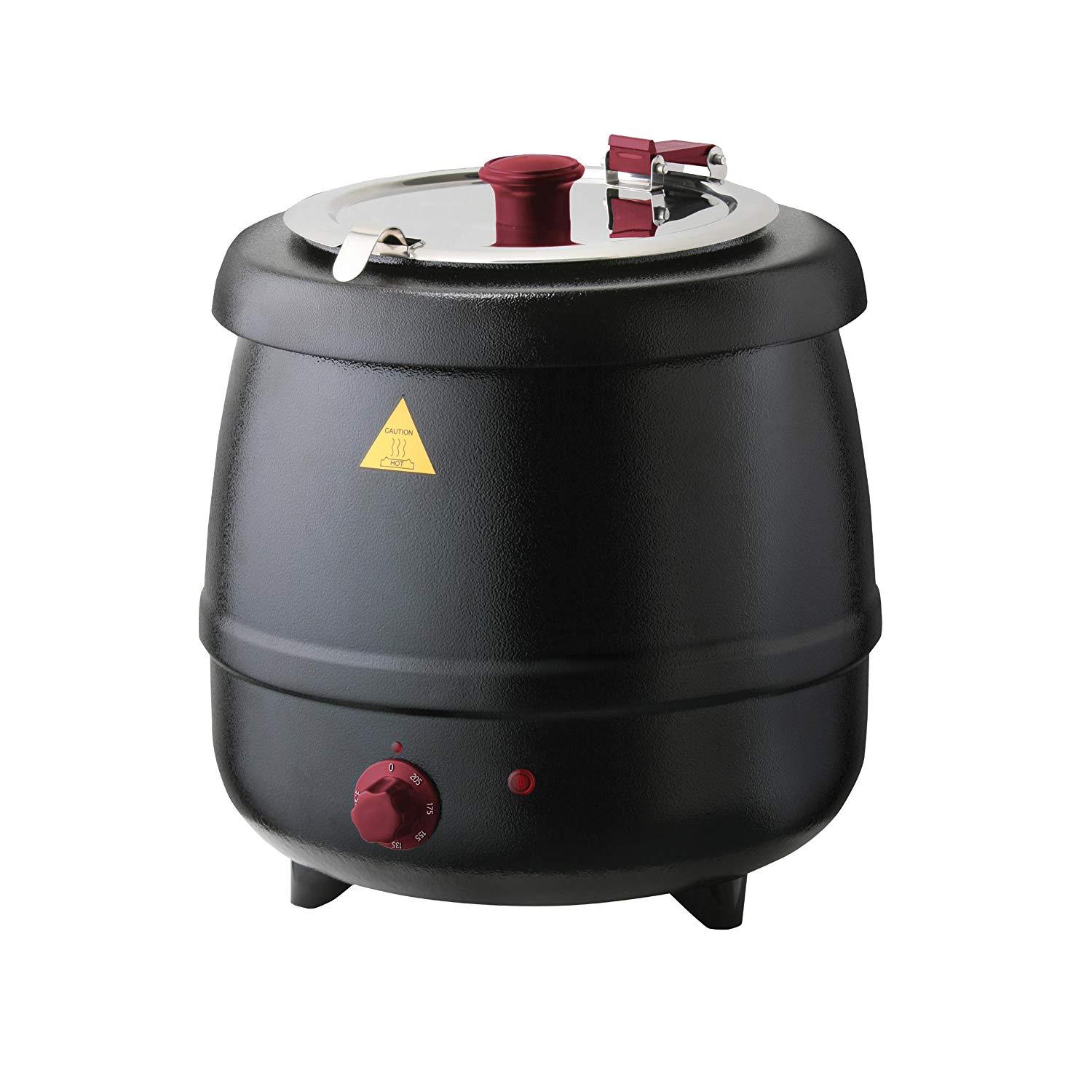 Glenray 1024107 Premium Soup Kettle, 800W, 10.5 sq. ft, Black Soup