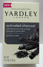 Yardley London Activated Charcoal Bar Soap With Clay Moisturizing 4.25 oz New - $11.43