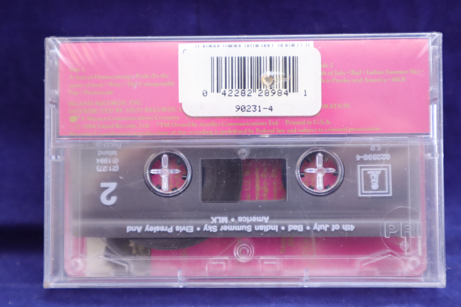 U2 The Fire 1984 Island Records Cassette Tape Cassettes