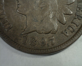 1897 S10 1897/1897 (e) INDIAN CENT PENNY VERY FINE VF NICE ORIGINAL COIN - $65.00