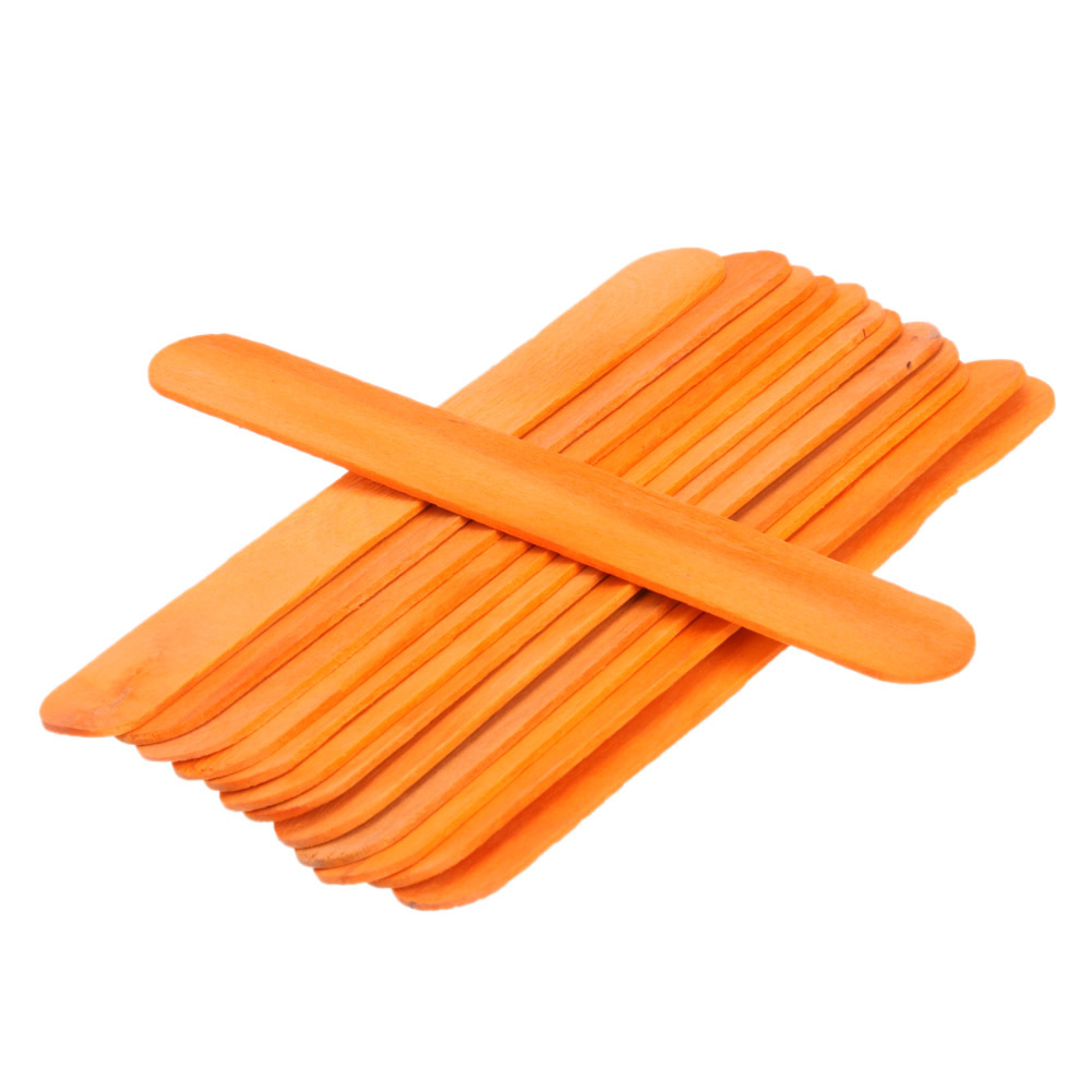 (orange)50Pcs/lot Wooden Popsicle Stick Kids Fight inserted Hand Crafts