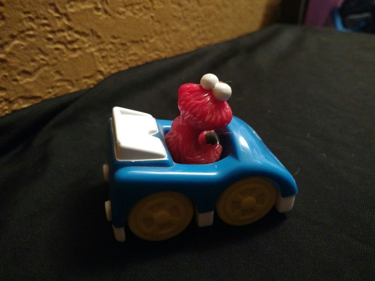 Vintage Sesame Street Elmo Mattel 2004 Race Car Blue Racecar Toy ...