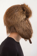 Beaver Fur Hat Full Fur Brown Hat Trapper Hat Aviator Hat Saga Furs Brown Hat image 6