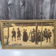 George H. Boughton Pilgrims Going To Church Print Framed Thanksgiving Sn... - $87.12