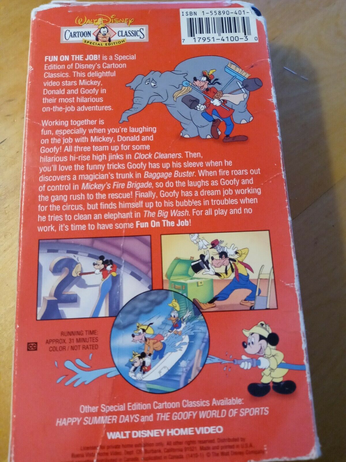 Walt Disney Cartoon Classics Special Edition - Fun on the Job (VHS ...