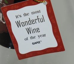 Ganz EX24074 Im Dreaming of Wine Bottle Glass Mouth Blown Ornament image 4