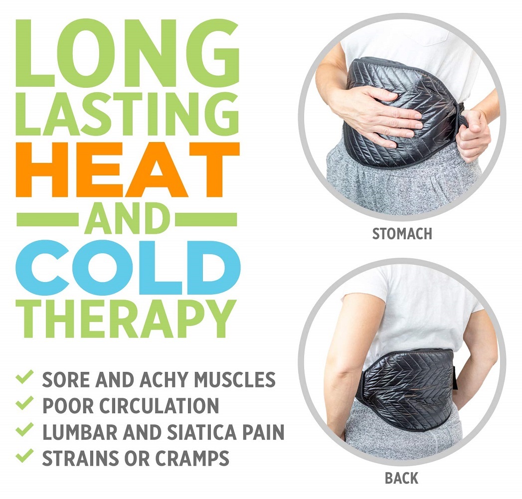 Large Heating and Cooling Reusable Wrap by Soothing Company for Back Pain