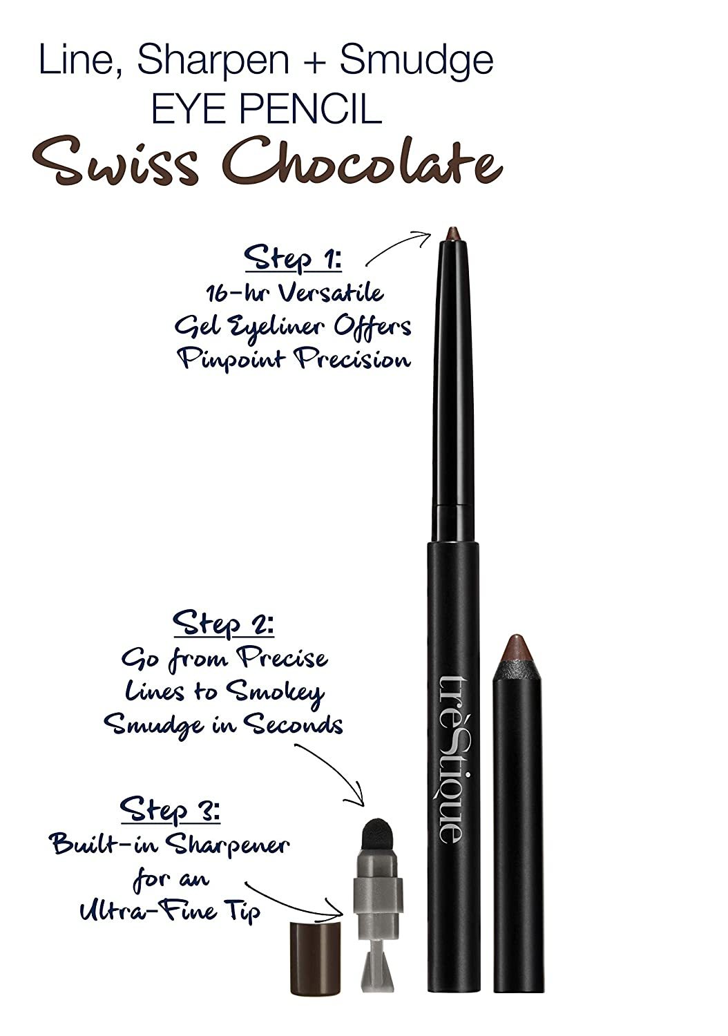 trèStiQue Eyeliner Pencil Makeup Gel & Sharpener Eyeliner