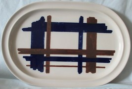 Noritake Tartan Blue and Brown 14 " Oval Platter - $29.69
