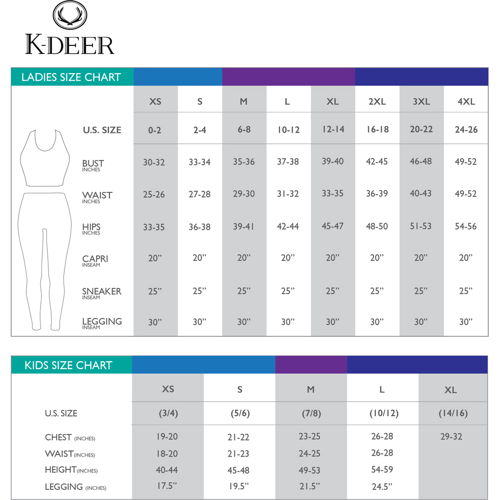 K-Deer Women Jamie Stripe Athletic Activewear Performance Leggings, XS ...