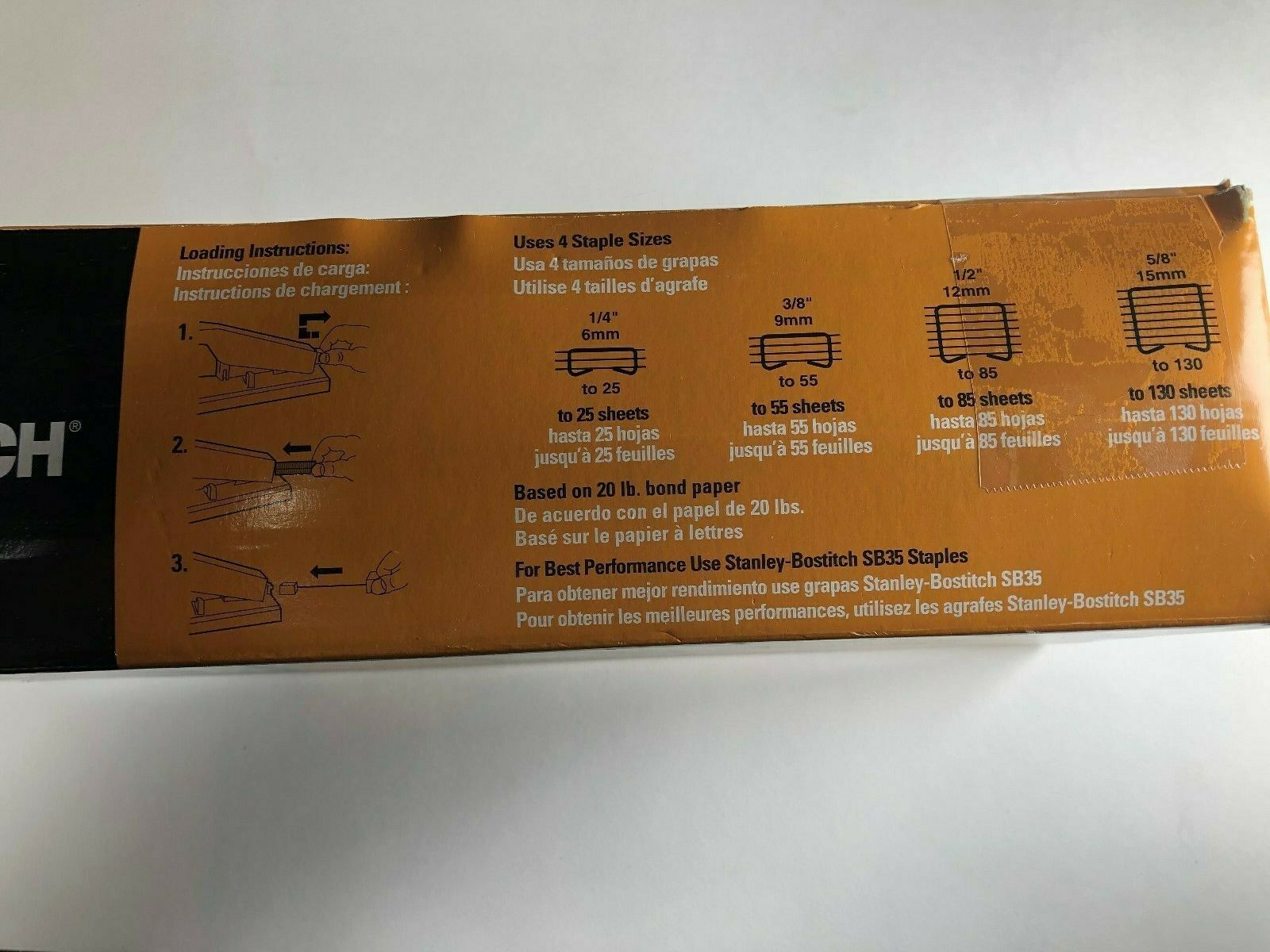 Stanley Bostitch B310HDS Heavy Duty Paper Stapler Up To 130 Sheets