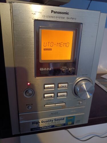 Impianto Stereo compatto Panasonic Sa-pm10 CD-RW Cassette REC Radio ...