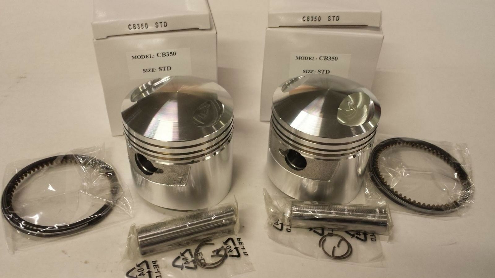 Honda CB350 CL350 SL350 Piston Kit STD Size New Repro Pistons