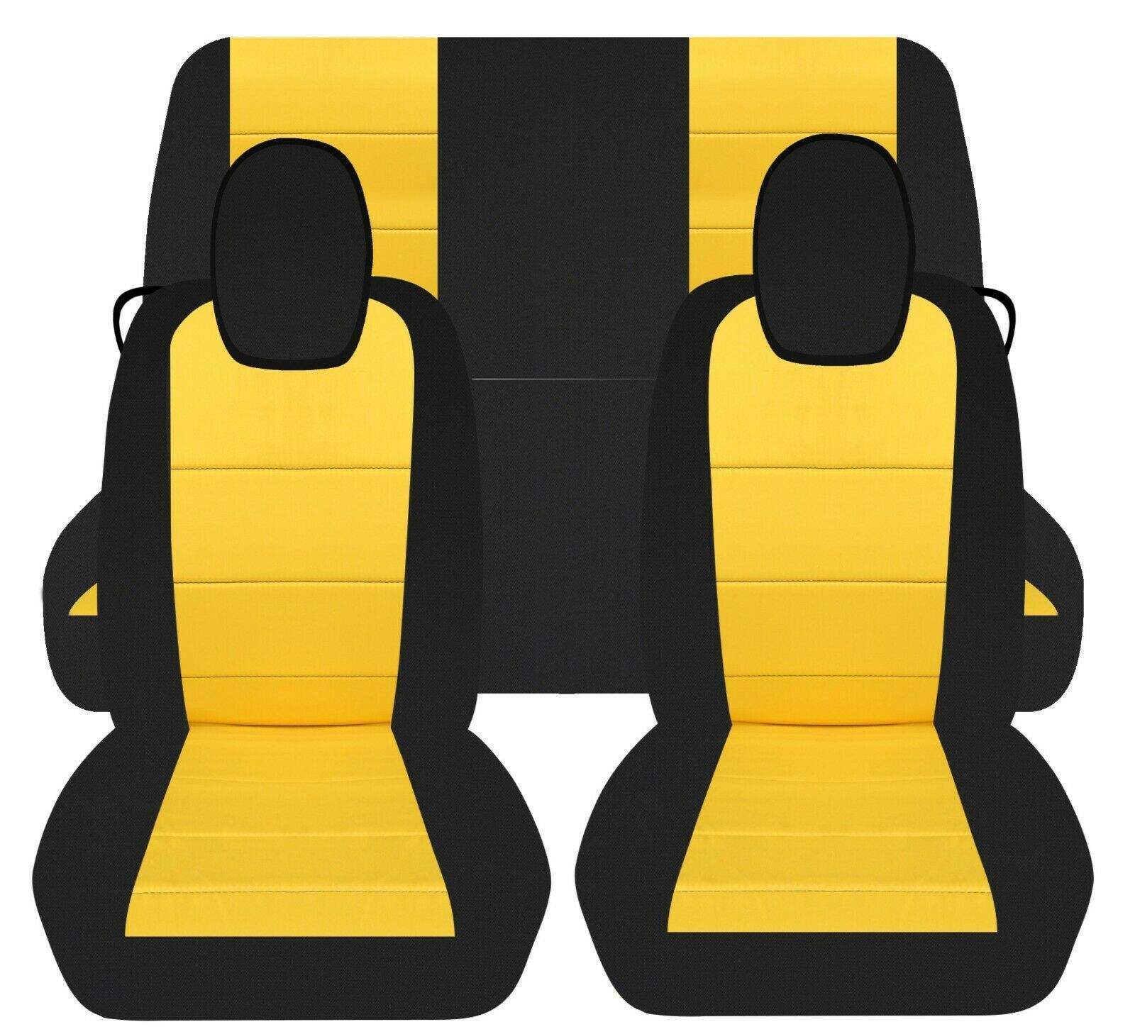 Fits 20102015 Chevy Camaro Front and Rear car seat covers black and