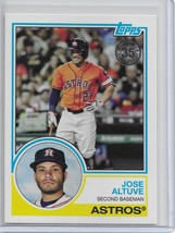 2018 Topps Baseball Jose Altuve 1983 Topps 35th Anniversary Insert Card # 83-31 - $1.00