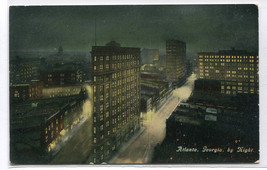 Atlanta Georgia By Night Panorama 1910c postcard - $6.88